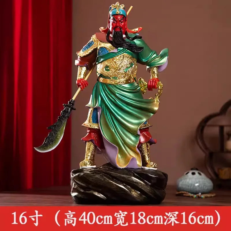 Buddhist Deity Figurine Guan Gong God of Wealth GuanGong Statue Ornament Domineering Buddhism Guan Yu Home Decor Worship Buddha