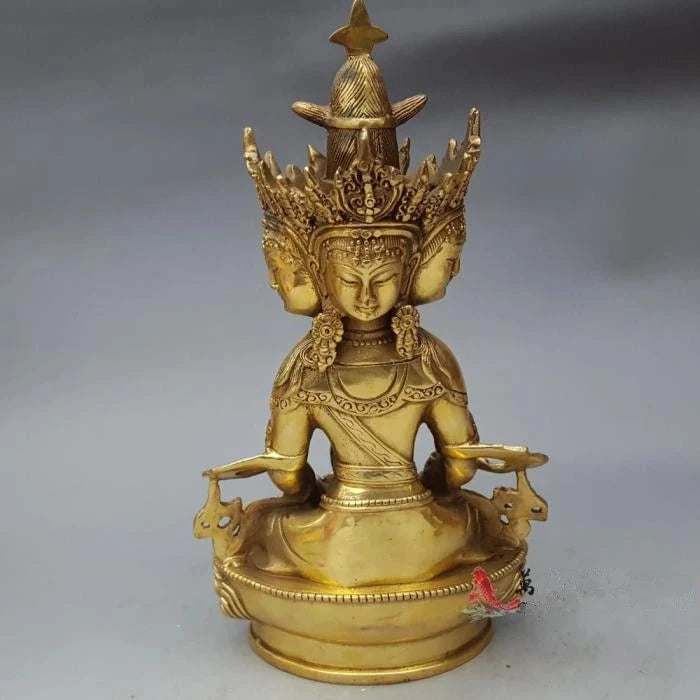 Buddhist brass VAIROCANA, Herr der Mitte buddha statue