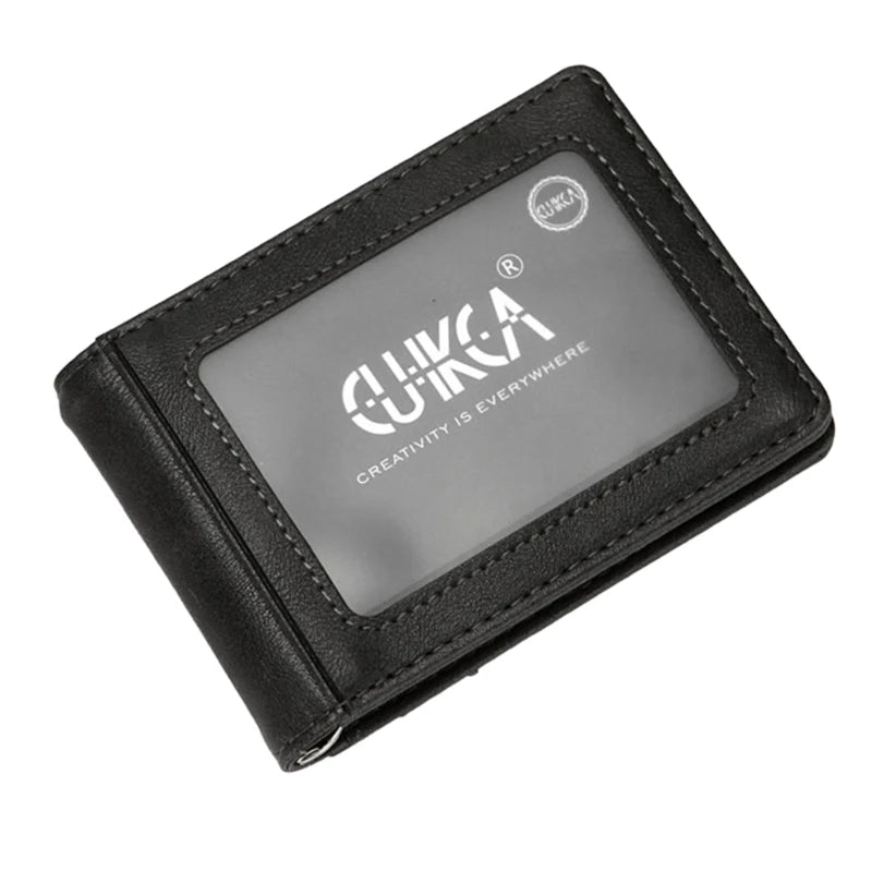 Business Wallets for Men PU Blocking Male Wallet Money Clip with Multiple Card Slots and Convenient Compartment