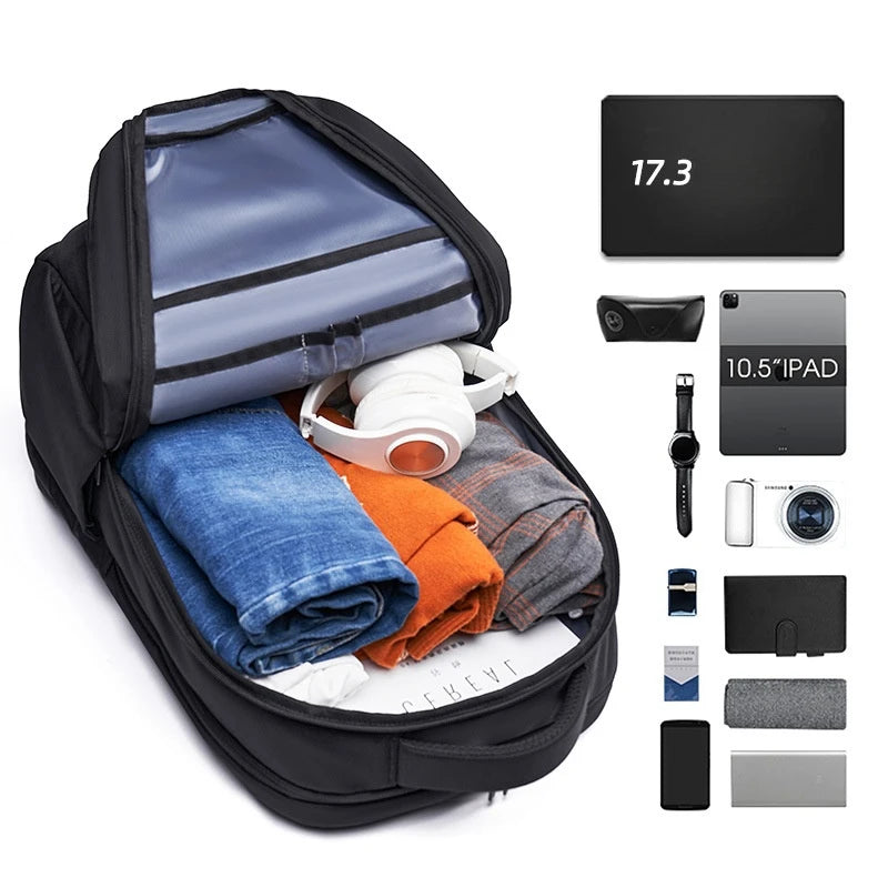 CFUN YA Designer Luxury Men's Backpack Large 17.3" Laptop Bag Backpacks Travel Rucksack College Student Schoolbag Male Bagpack
