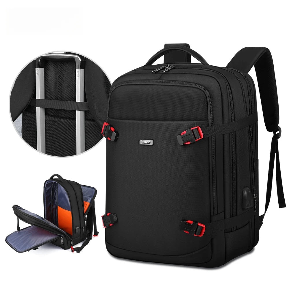 CFUN YA Fashion Luxury Men's Backpack Expandable Male Business Bagpack USB Schoolbag Students Computer Back Bag Mochila Hombre