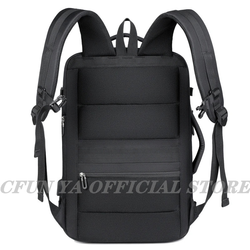 CFUN YA Luxury Black Scalable Travel Backpack For Men USB Business Laptop Backpacks Male Anti-Theft Bag Pack Teen Schoolbag New
