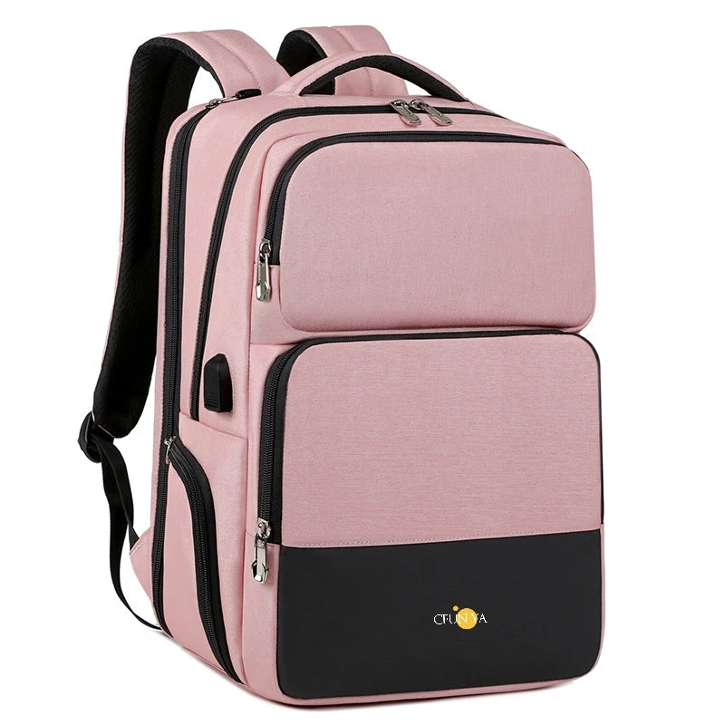 CFUN YA Luxury Business Travel Backpack For Men Women Large Capacity Computer Backpack USB Students Shoulder Bags Teen Schoolbag