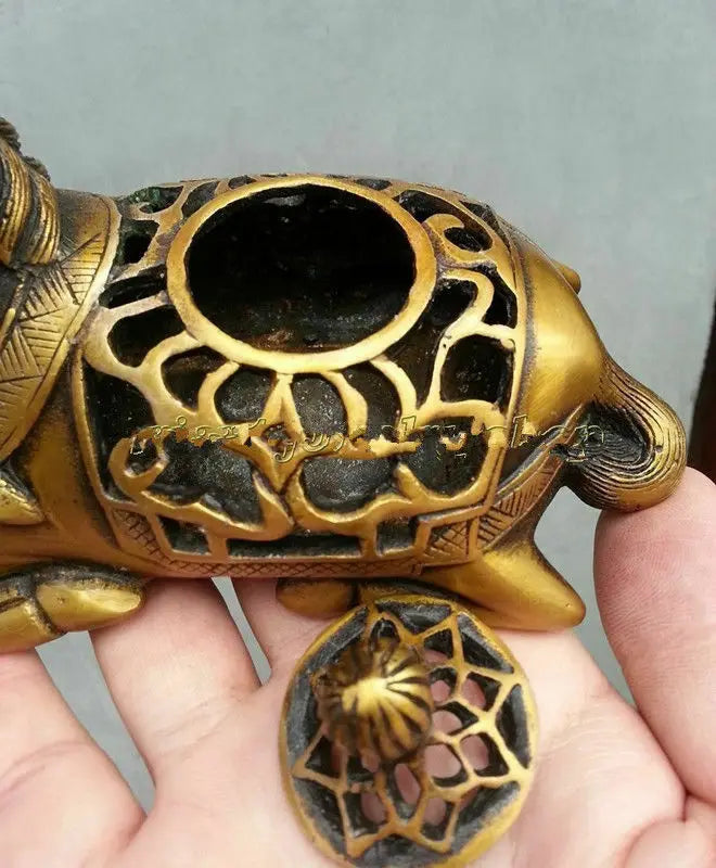 COLLECTABLES DYNASTY OLD CHINESE COPPER STATUE UNIQUE INCENSE BURNER