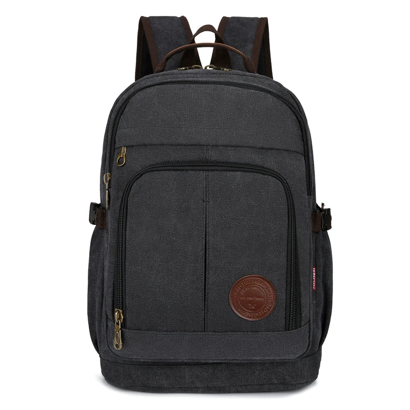 Canvas Backpack Mens Large Capacity Shoulder Bag Vintage Schoolbag Backpack 15 Laptop Daypacks Travel Bookbag