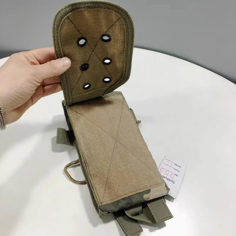 Canvas multifunctional mobile phone bag, outdoor sports tactical small bag, wear-resistant and waterproof portable handbag