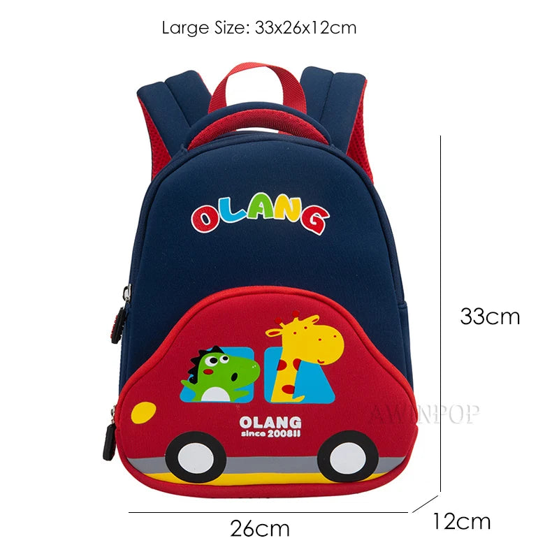 Cartoon Car Children School Bags Girls 3D Cute Design Kindergarten Kid Anti Lost School Backpacks for Boys Gift Mochila Escolar