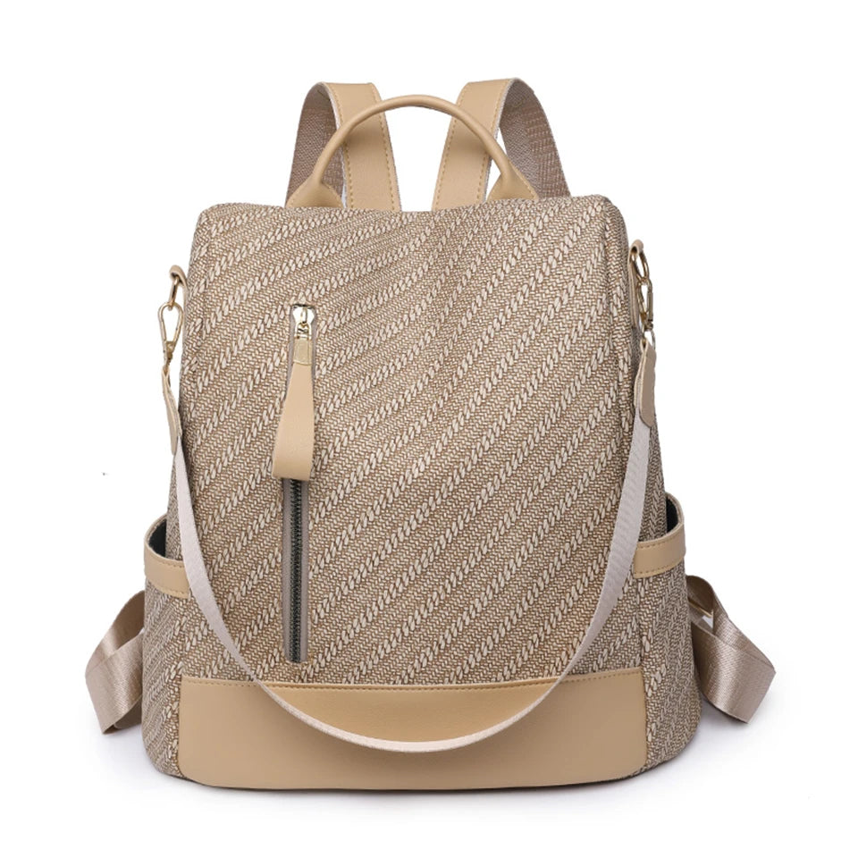 Casual Leather Women Backpacks Ladies Bagpack Large Capacity School BookBags for Teenager Girl Fashion Travel Rucksack Bookpack