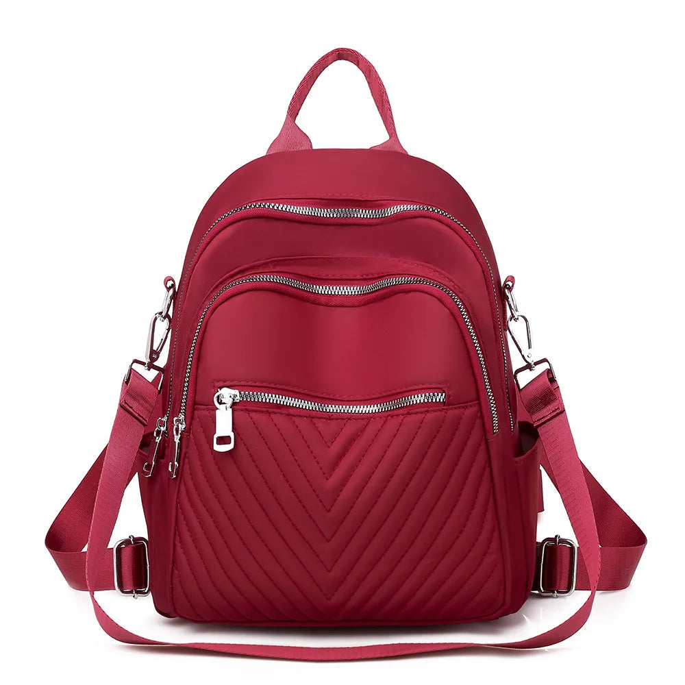 Casual woman backpack small travel backpack fashion mini backpack ladies shoulder bag red black backpack schoolbag girl gift