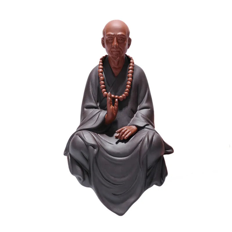 Ceramic statue of Master Hongichi high temperature firing Buddhist figures Modern art sculpture Home attic decoration statue