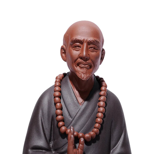 Ceramic statue of Master Hongichi high temperature firing Buddhist figures Modern art sculpture Home attic decoration statue