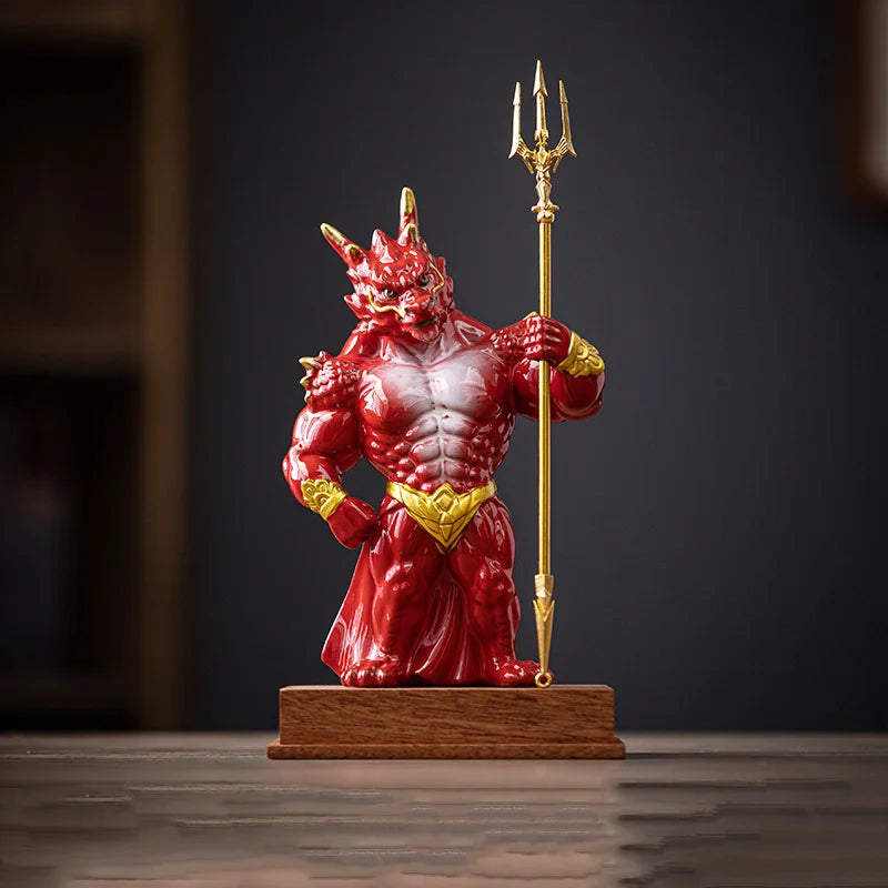 Ceramics East China Sea Dragon King Decorative Statue Year of the Dragon Mascot Home Room, Office Decoration Statue