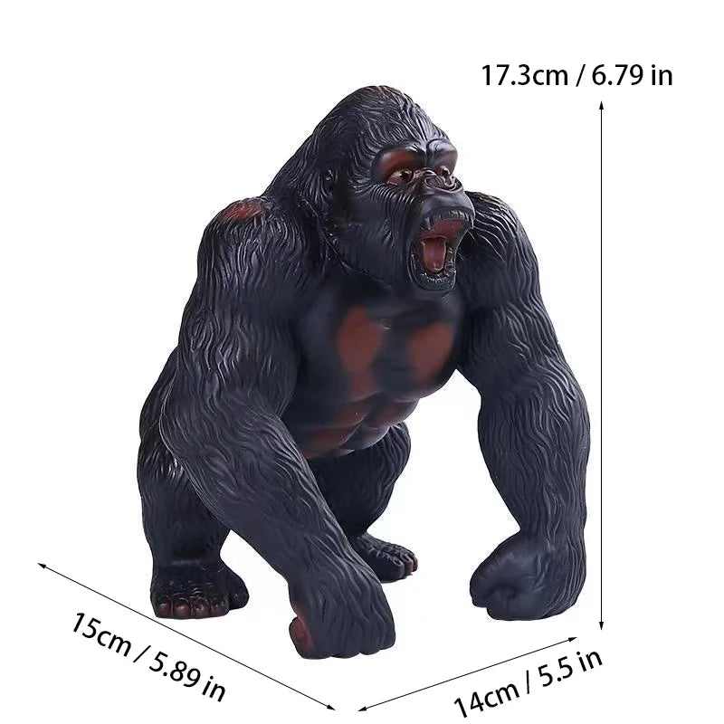 Ceramics Gorilla Animal Figure Statue Traditional Art Sculpture Deluxe Home Living Room, Tea Room Office Decoration Accessories