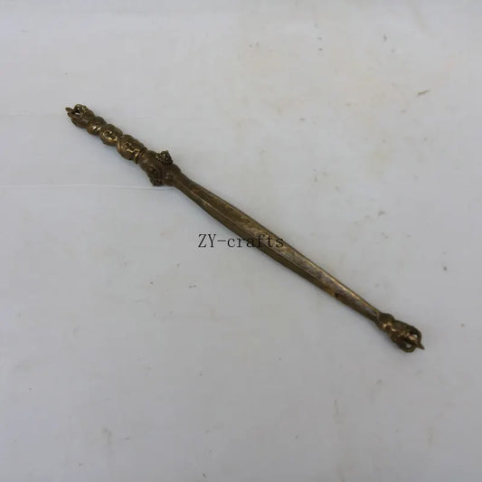China Buddhism Brass Exorcism Vajra Pestle Crafts Statue