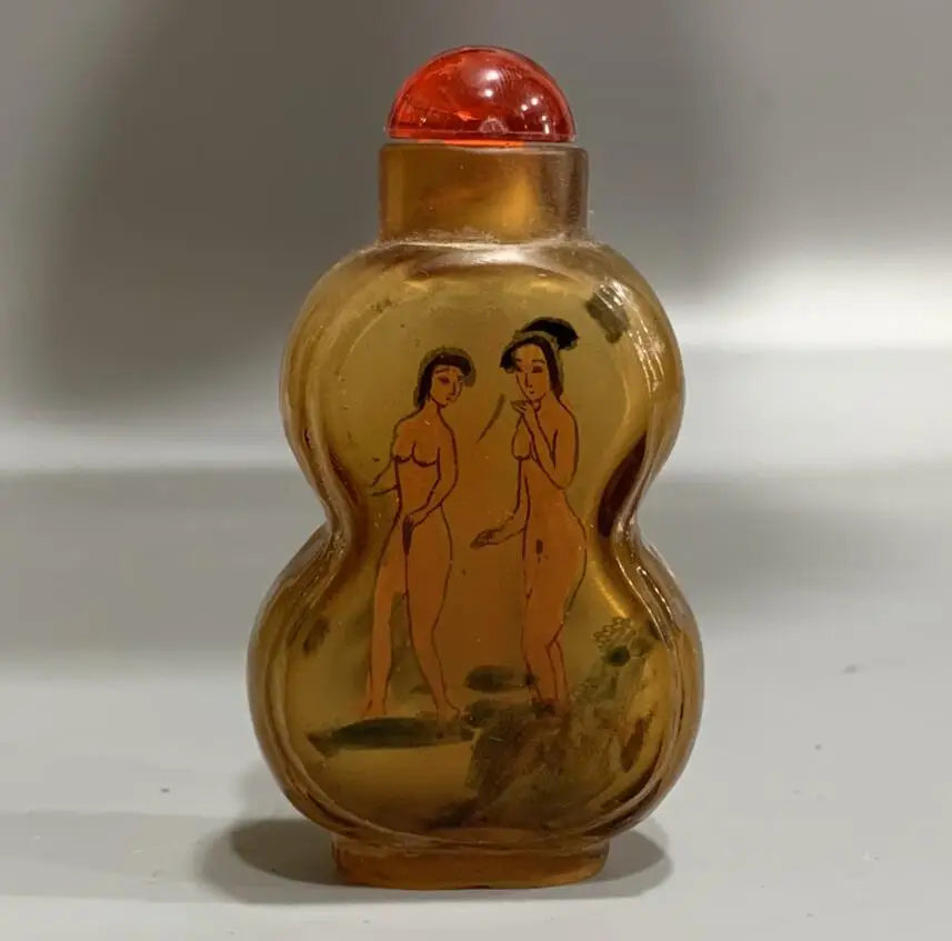China Coloured glaze Snuff bottles crafts statue