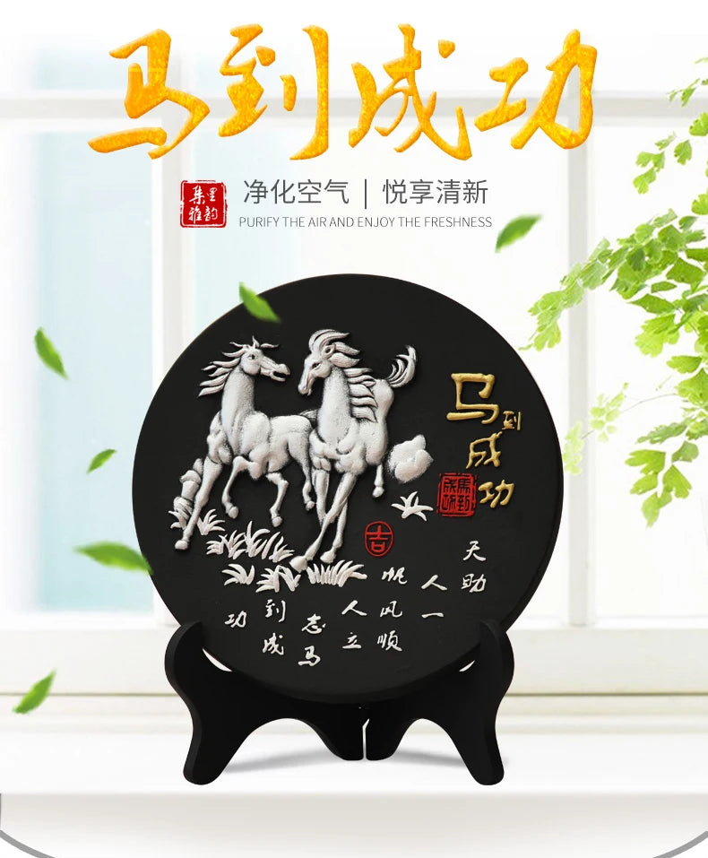 China Leader National gift- HOME office Comapny TOP decoration thriving business efficacious Mascot FENG SHUI HORSE ART Ornament