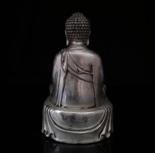 China White copper Tathagata Buddha crafts statue