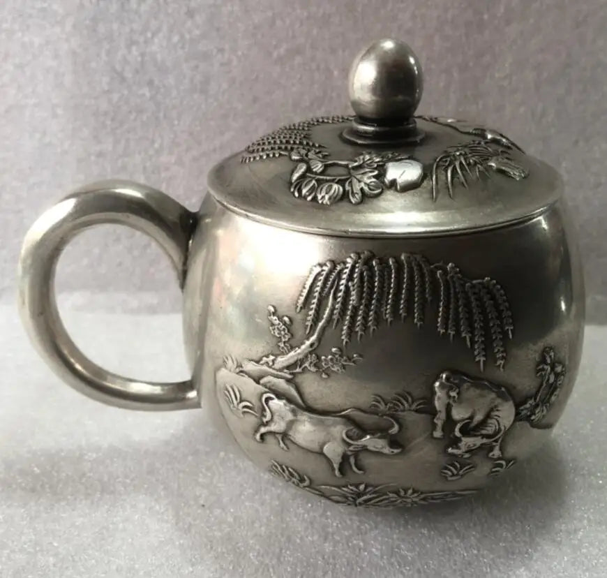 China White copper archaize cup crafts statue