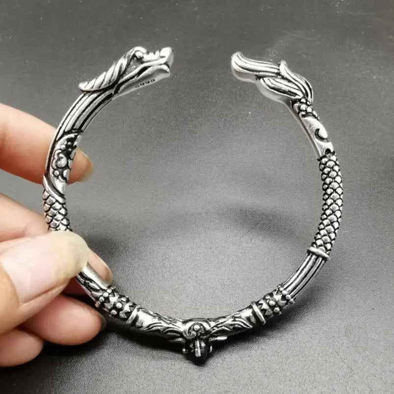 China White copper archaize dragon bracelet