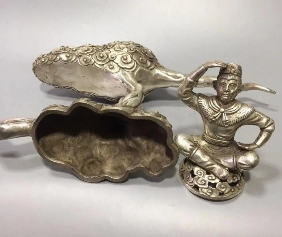 China White copper auspicious cloud Goku Incense burner crafts statue