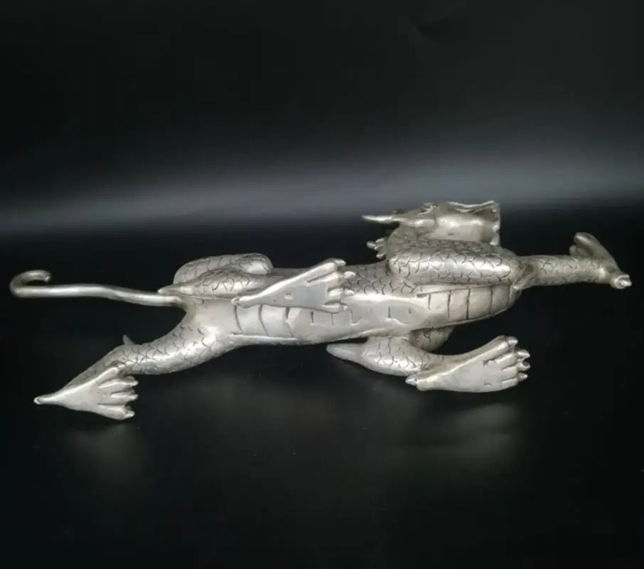China White copper dragon crafts statue