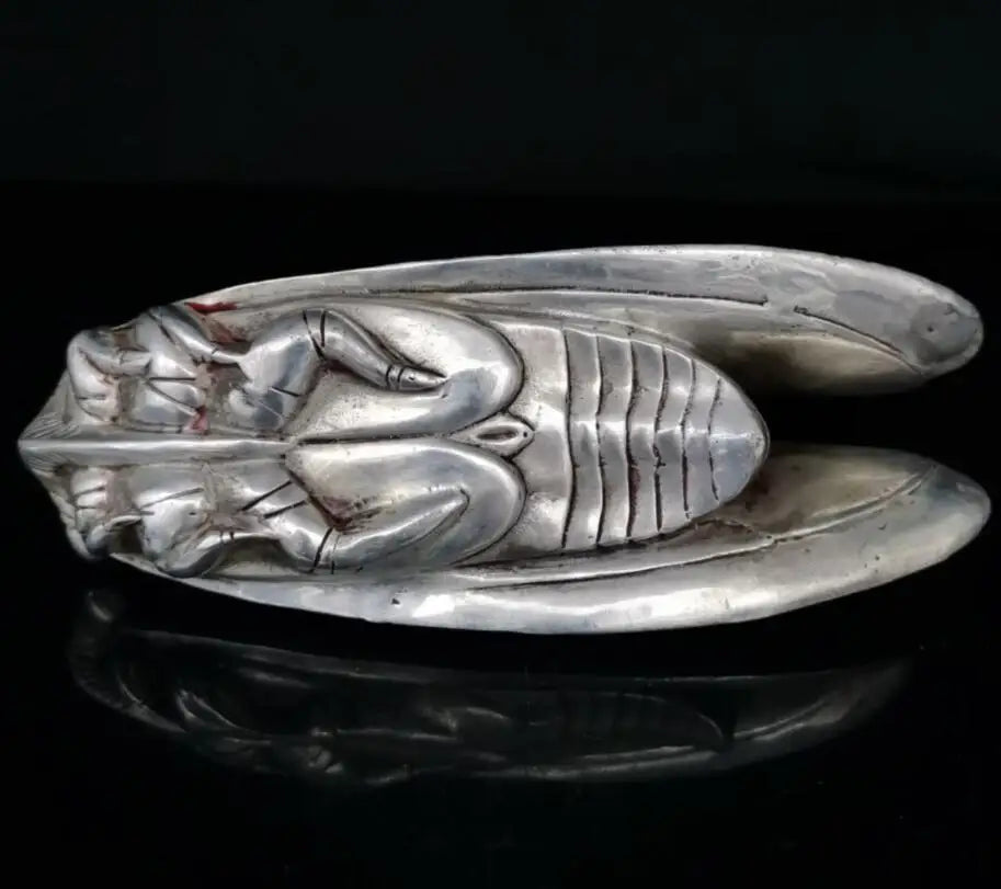China White copper golden cicada crafts statue