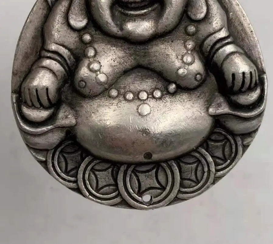China White copper maitreya Buddha amulet pendant