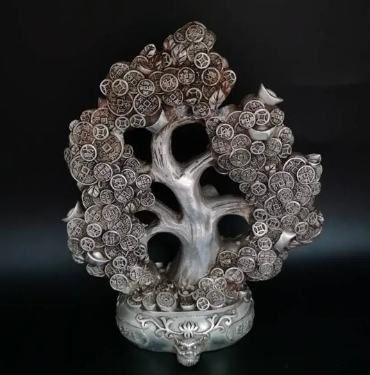 China White copper money tree crafts statue