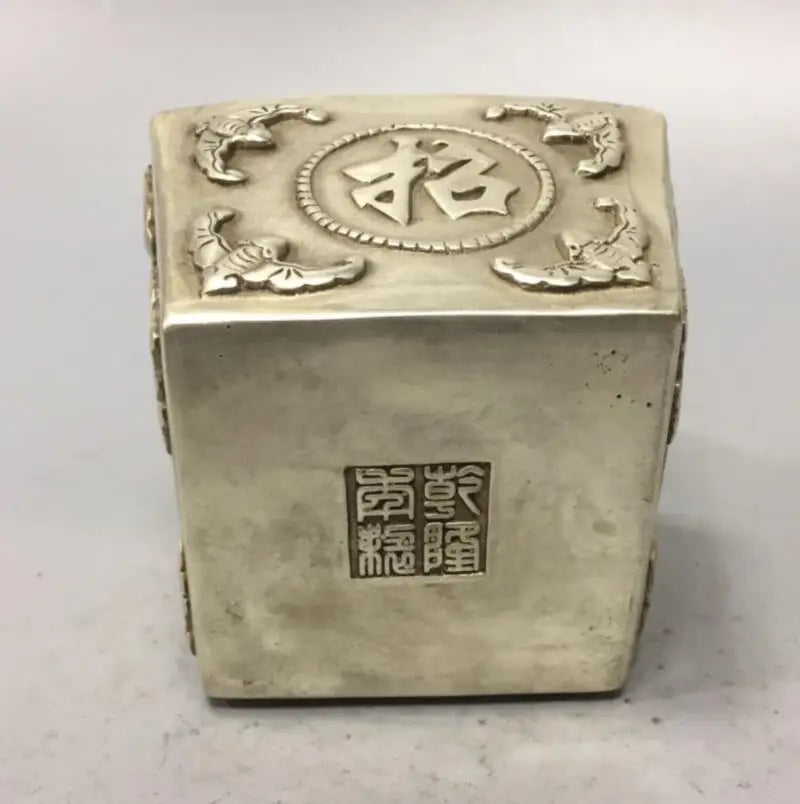 China White copper treasure bowl wealth crafts statue
