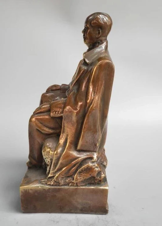 China archaize brass Great leader Mao Zedong statue