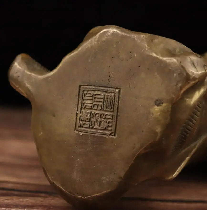 China archaize brass Guan yu crafts statue