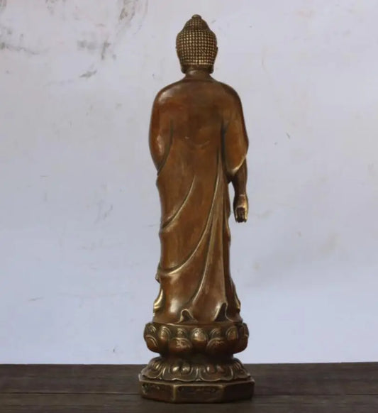China archaize brass Shakyamuni Buddha crafts statue