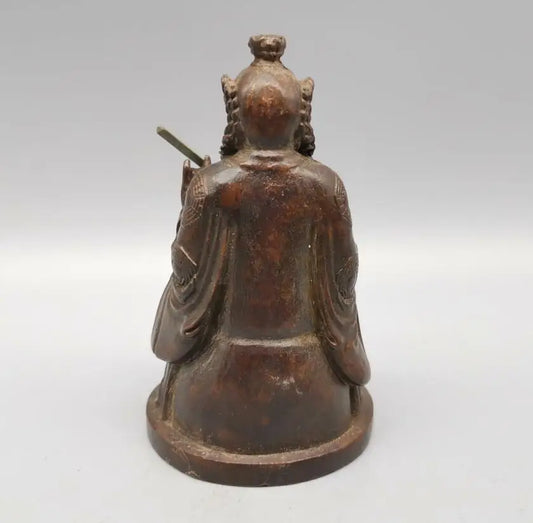 China archaize brass Zhong Kui small crafts statue