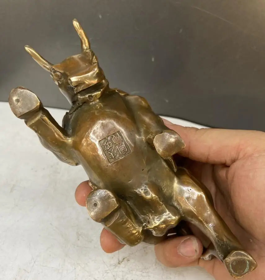 China archaize brass money cow crafts statue
