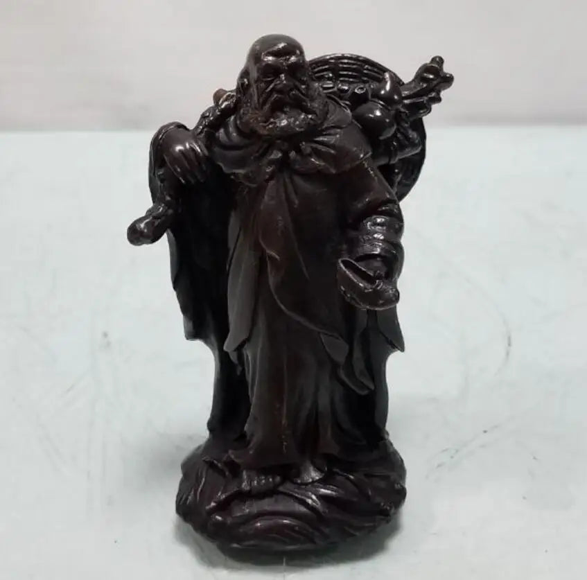 China brass Bodhidharma Buddha small craft statue