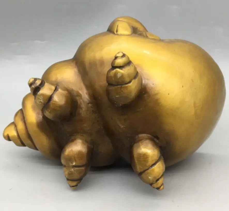 China brass Boys Girls conch Storage tanks crafts statue