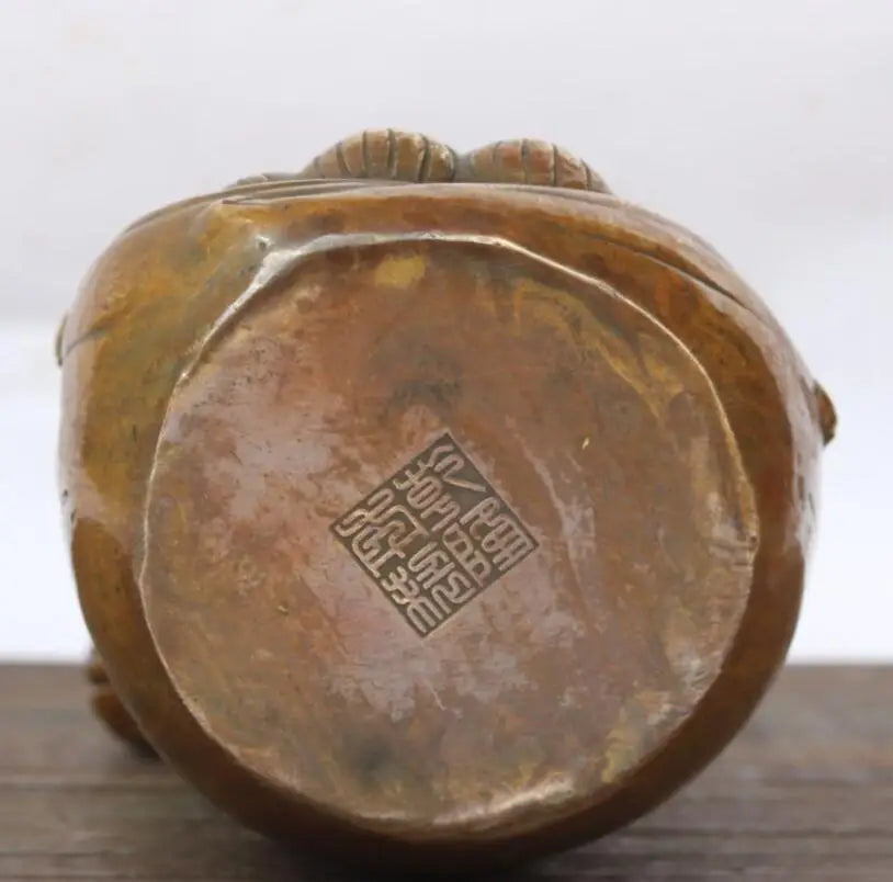 China brass Buddha hand Backflow incense burner crafts statue
