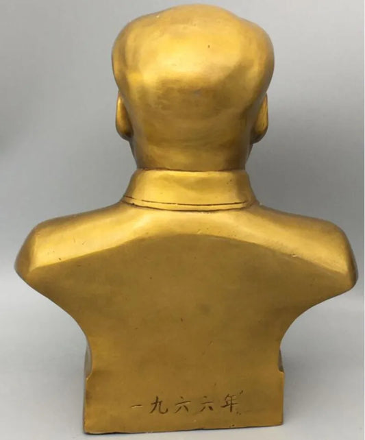 China brass Chairman MAO bust crafts statue