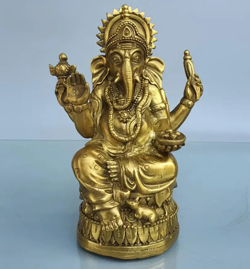 China brass Elephant God crafts statue
