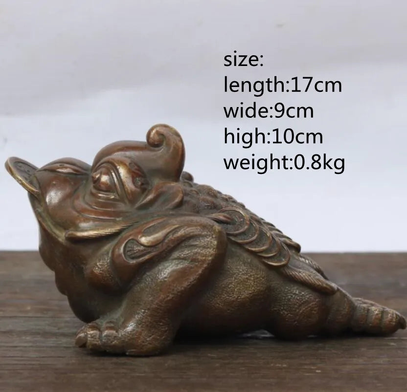 China brass Golden Toad crafts statue
