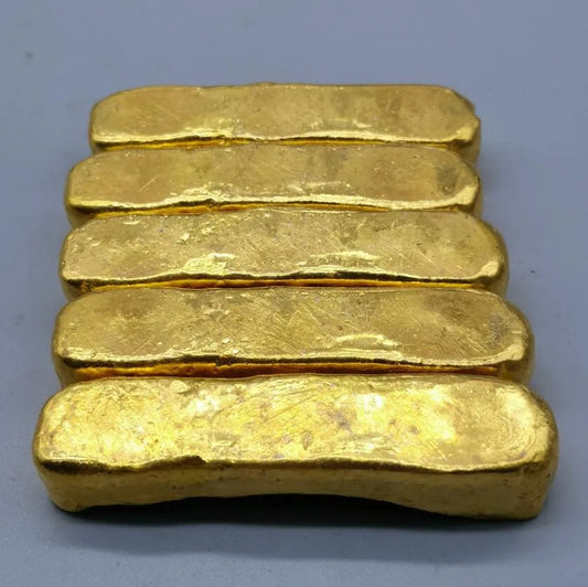 China brass Imitate Gold bars crafts statue A set