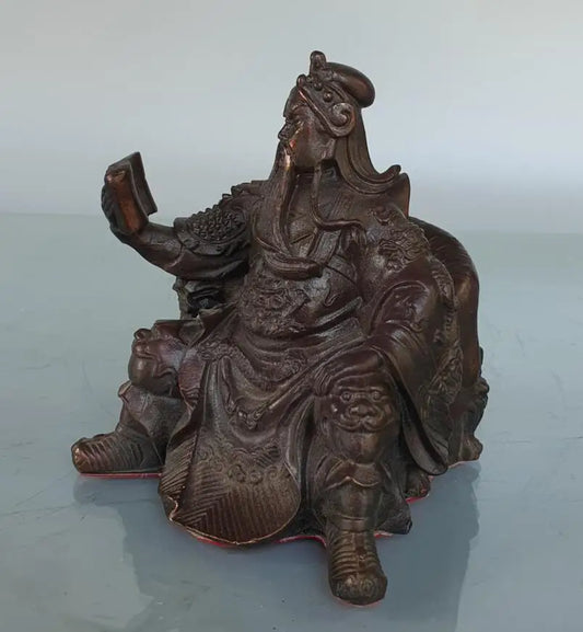 China brass Look book Guan yu crafts statue
