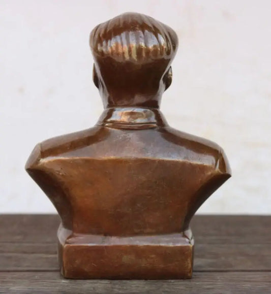 China brass Mao Zedong bust crafts statue