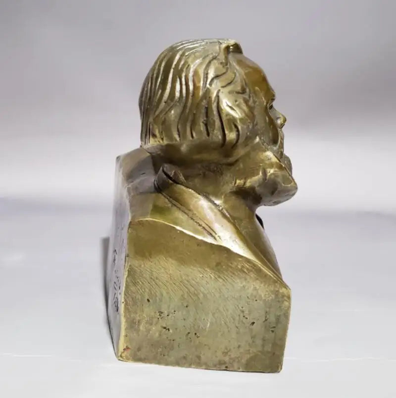 China brass Marx Lenin Head portrait crafts statue