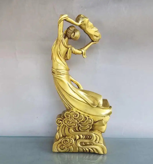 China brass Nuwa Patching Sky crafts statue