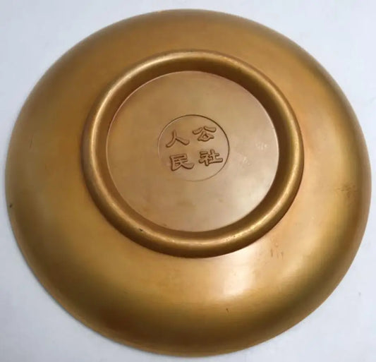 China brass Revolutionary figure Disk crafts statue
