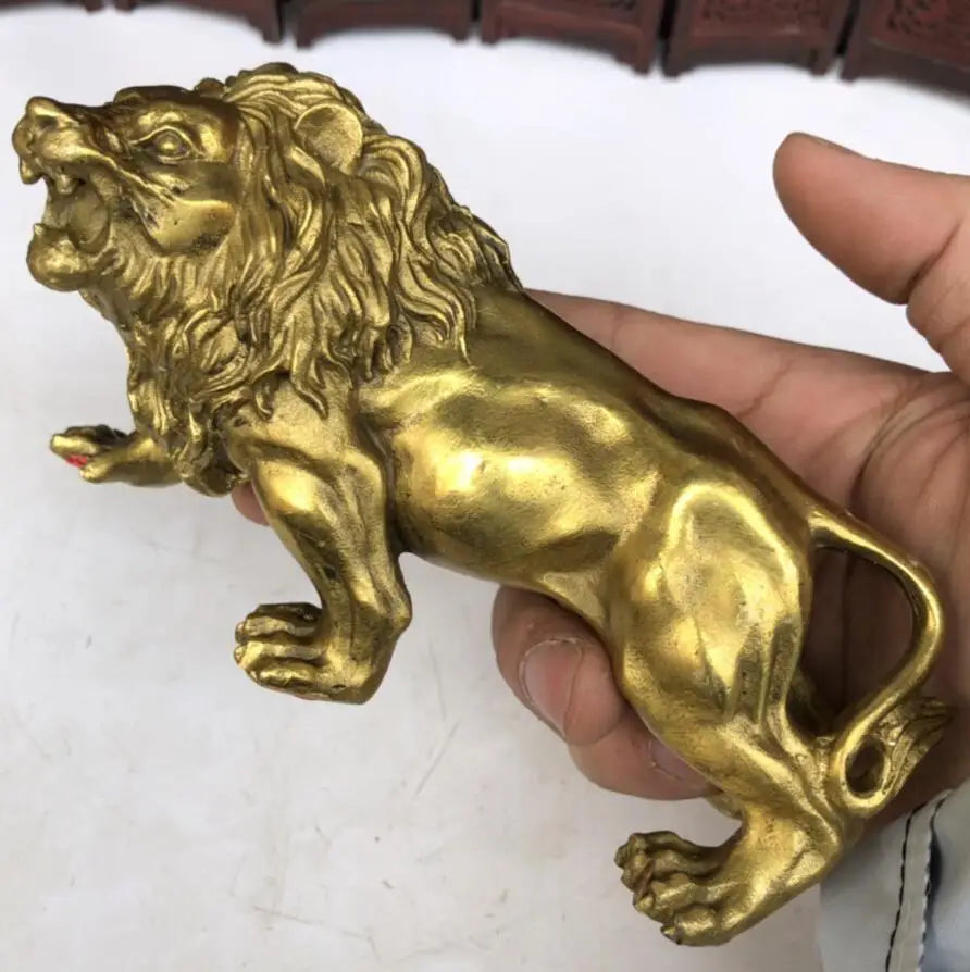 China brass Sculpture lion crafts statue