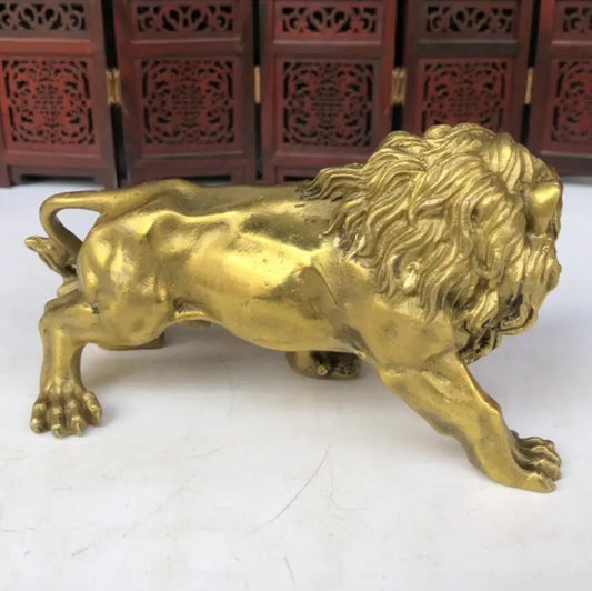 China brass Sculpture lion crafts statue