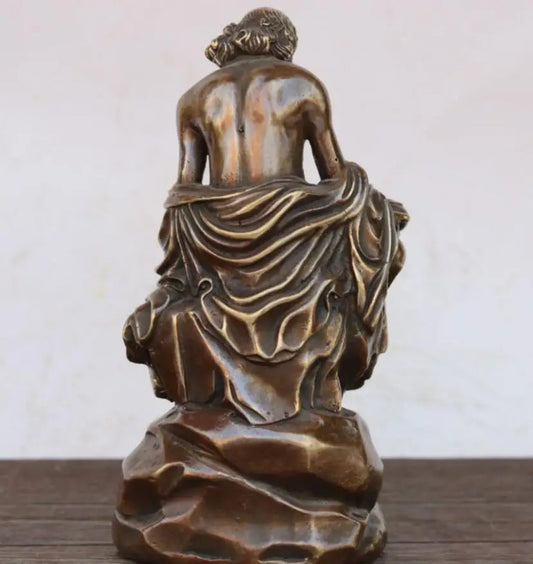 China brass Shaolin Temple DARUMA Patriarch crafts statue