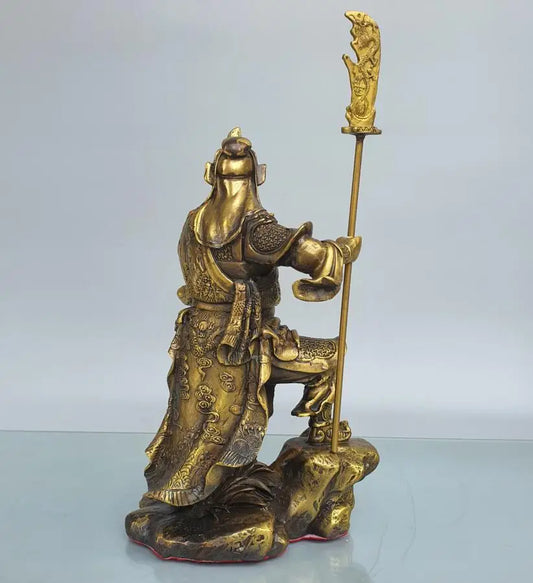 China brass Up mountain Guan yu crafts statue